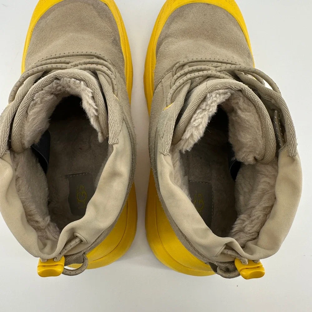 UGG Classic Mini Urban Tech Waterproof Boots Dune Canary Yellow Men 1112451 S 10